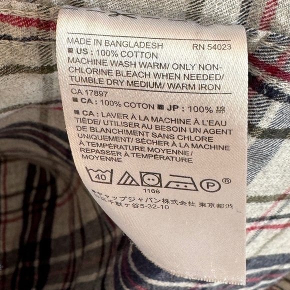 Banana Republic Plaid Slim Fit Button Down Shirt, Size M - Picture 6 of 6